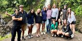 Image of Dean Mostafa and a group of Temple students in Costa Rica.