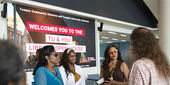 Community members in Charles Library at the TU and You Library Open House