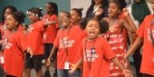 fourth grade ESF Dream Campers performing