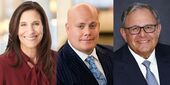 Ellen Cooper, FOX ’85; James “Jim” Schultz, CLA ’95; and Stanley “Stan” Middleman, FOX ’76 pictured.