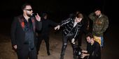 Image of Canadian rapper Belly, director Avery Sadowski aka Avteur and production crew.