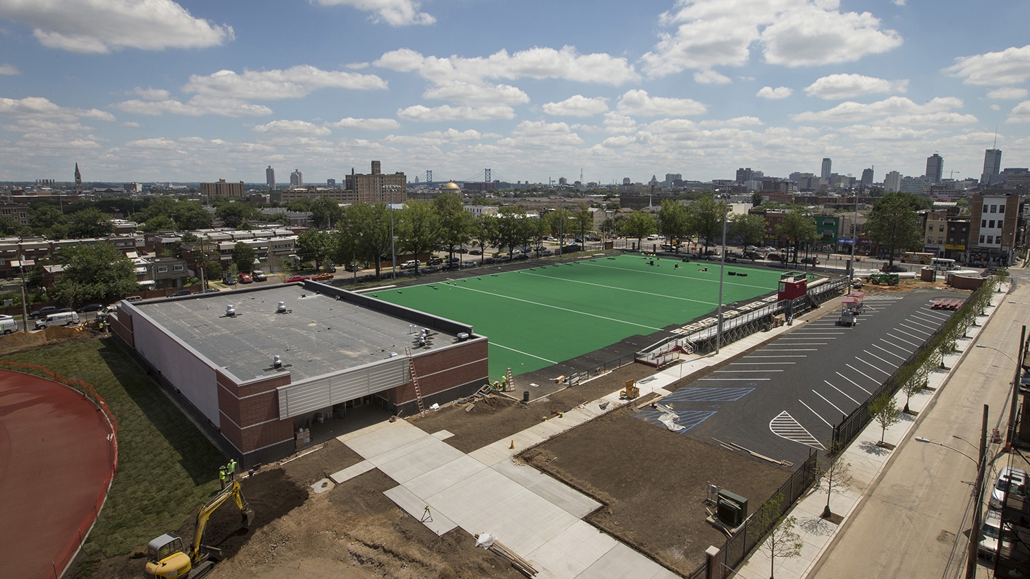 The new field hockey and lacrosse field.