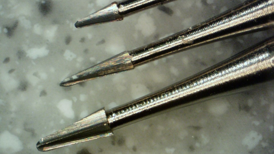 Fissurotomy Burs, based on Associate Professor Dan Boston's patented invention, are produced by SS White Dental. Photo courtesy of Dan Boston Dental burs