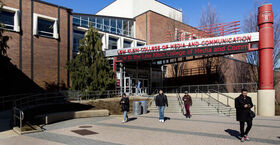 The exterior of Annenberg Hall