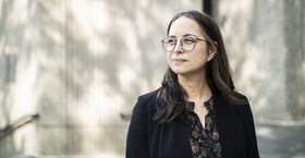 Rachel López outside of Beasley School of Law